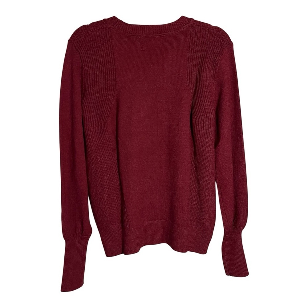 Philosophy Republic Clothing Women Burgundy Knit Crew Neck Sweater Small - Picture 3 of 6